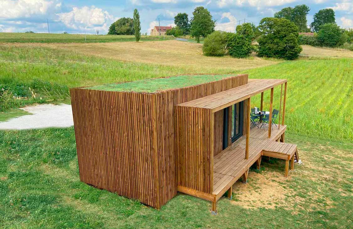 Toiture végétalisée d'un studio Greenkub