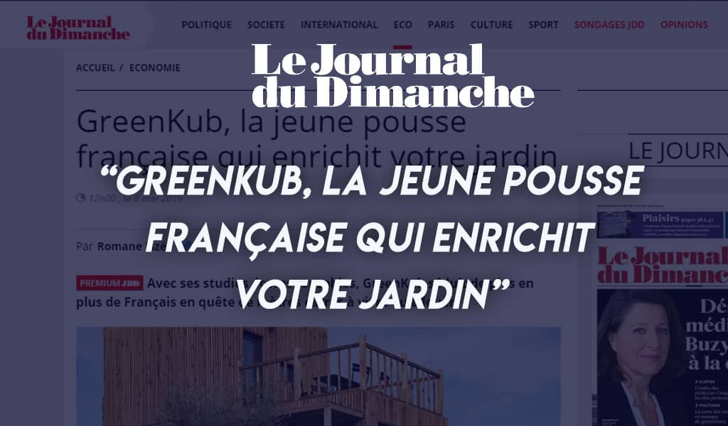 Couverture de l'article du JDD sur greenkub