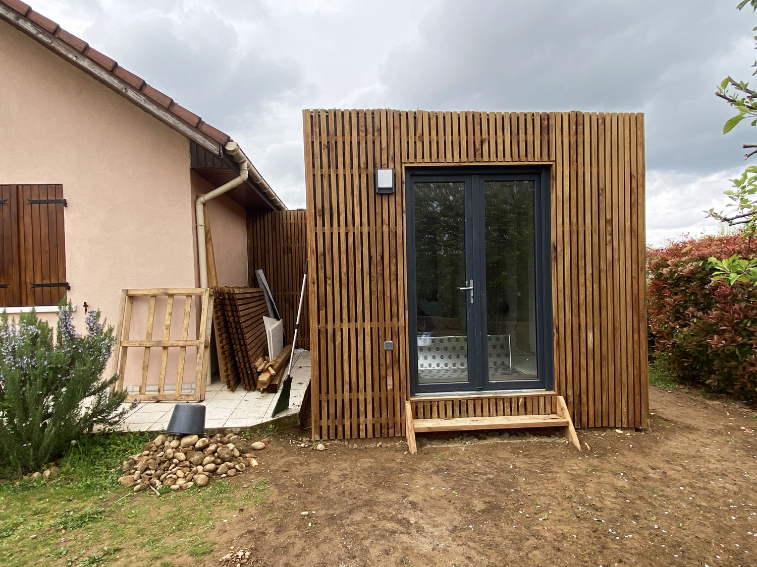 Extension de maison en bois de 15m2 dans le 38