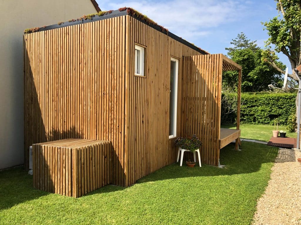 Bureau de jardin en bois de 15m2 dans le 78