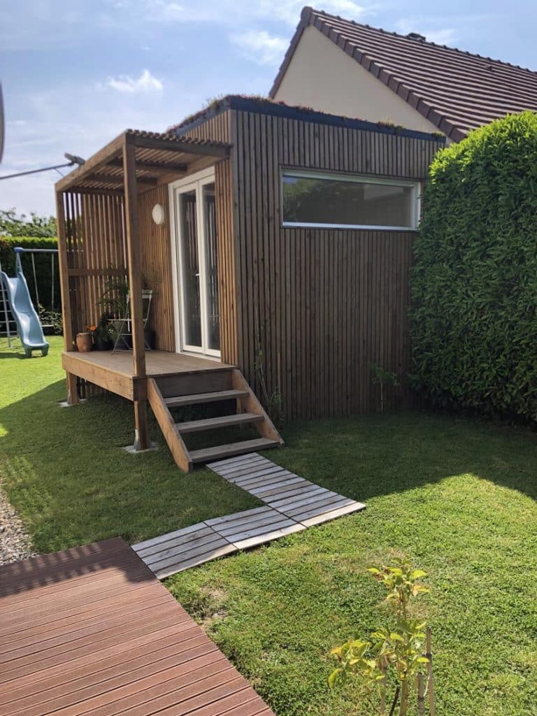 Bureau de jardin en bois de 15m2 dans le 78