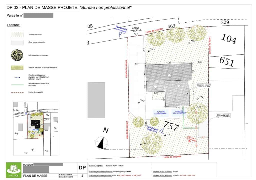 Plan de masse déclaration préalable